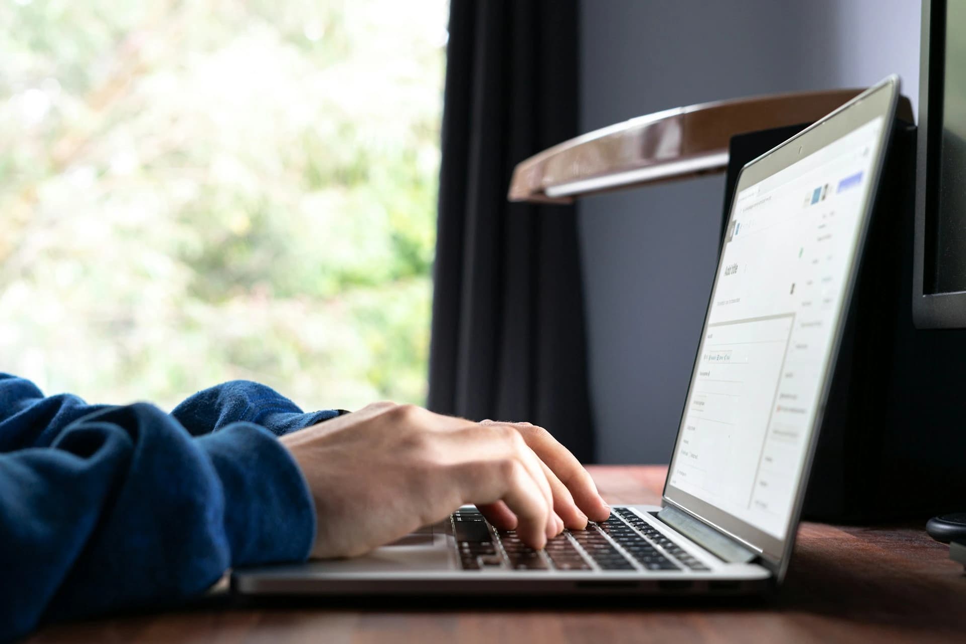 Man working on a laptop
